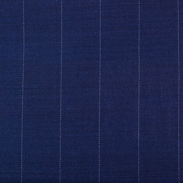 Шерсть костюмная, цвет - Синий в полоску