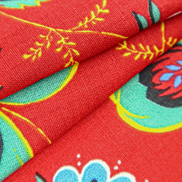 Перкаль плательный, цвет - Красный