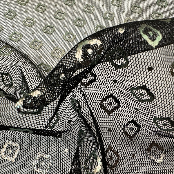 Полиэстер плательный, цвет - Чёрный