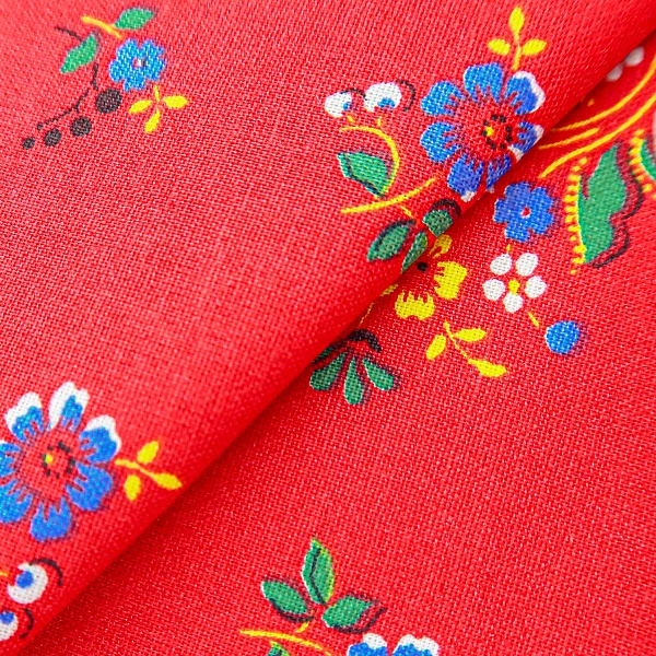 Перкаль плательный, цвет - Красный