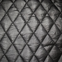 Курточная стёганая ткань с синтепоном, цвет - Чёрный