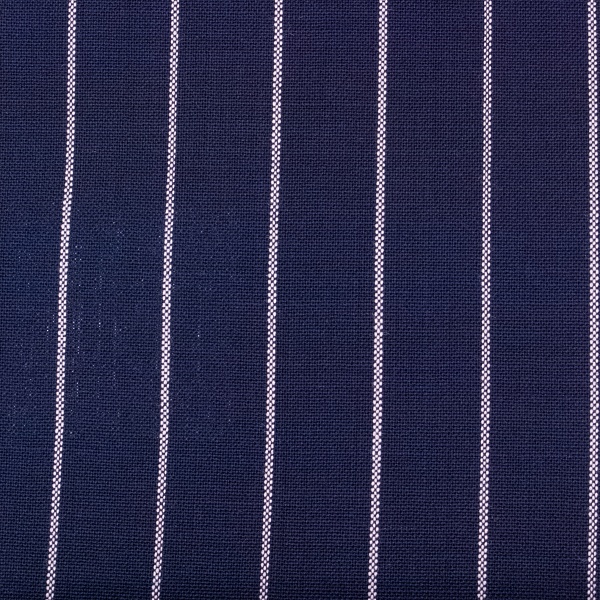 Шерсть костюмная, цвет - Синий в полоску