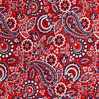 Ситец плательный, цвет - Красный