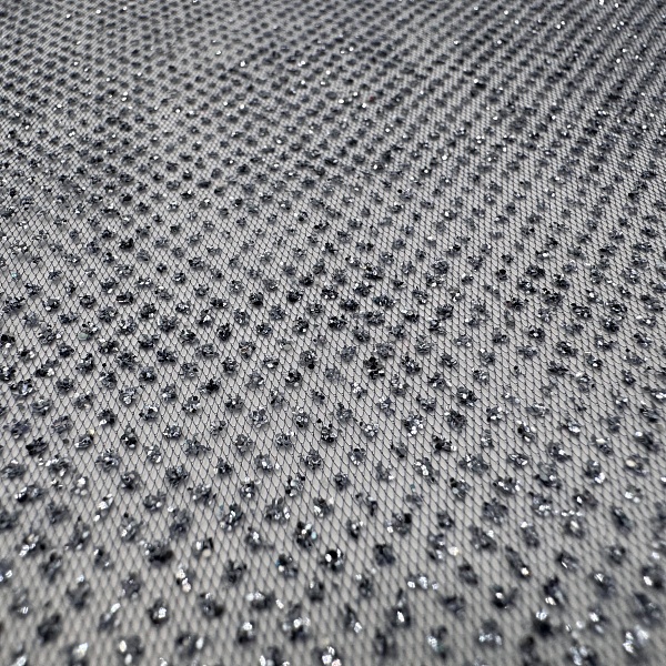 Фатин с глиттером плательный, цвет - в ассортименте