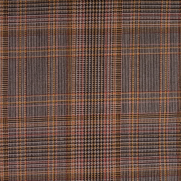 Шерсть костюмная, цвет - Коричневый в клетку