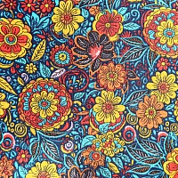 Плейн плательный, цвет - Многоцветный