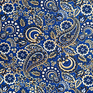 Ситец плательный, цвет - Синий