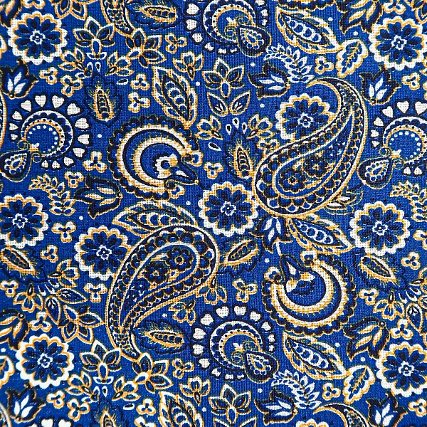 Ситец плательный, цвет - Синий