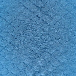 Трикотаж жаккард, 30/600/30 карде, дабл, цвет - Синий