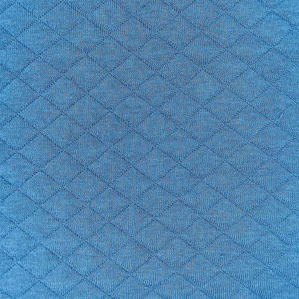 Трикотаж жаккард, 30/600/30 карде, дабл, цвет - Синий