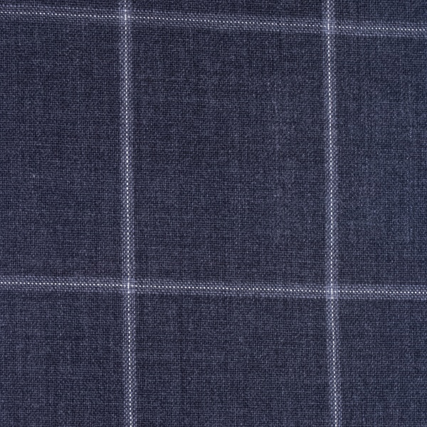 Шерсть костюмная, цвет - Серый в клетку