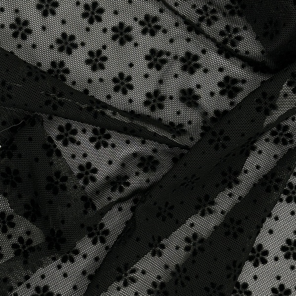 Полиэстер плательный, цвет - Чёрный