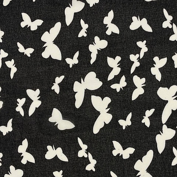 Шифон плательный, цвет - Чёрный