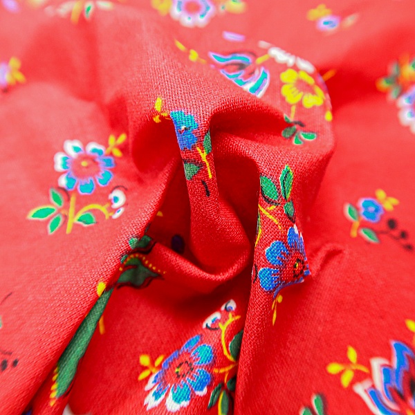 Перкаль плательный, цвет - Красный