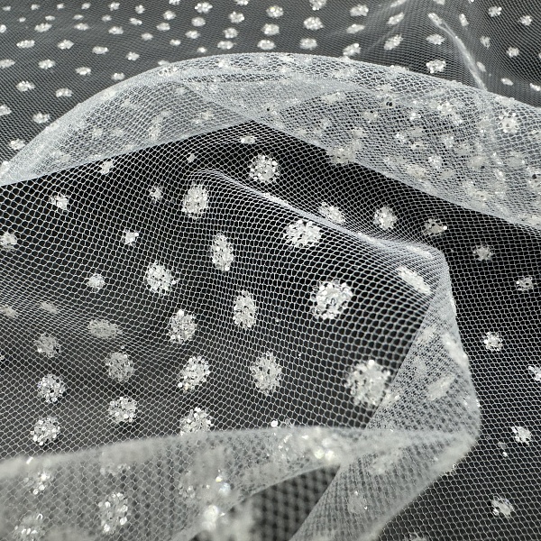 Сетка плательная, цвет - Белый