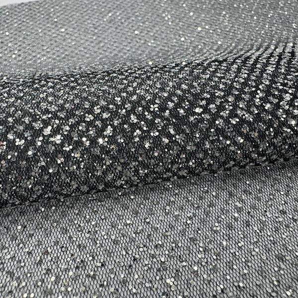 Фатин с глиттером плательный, цвет - в ассортименте