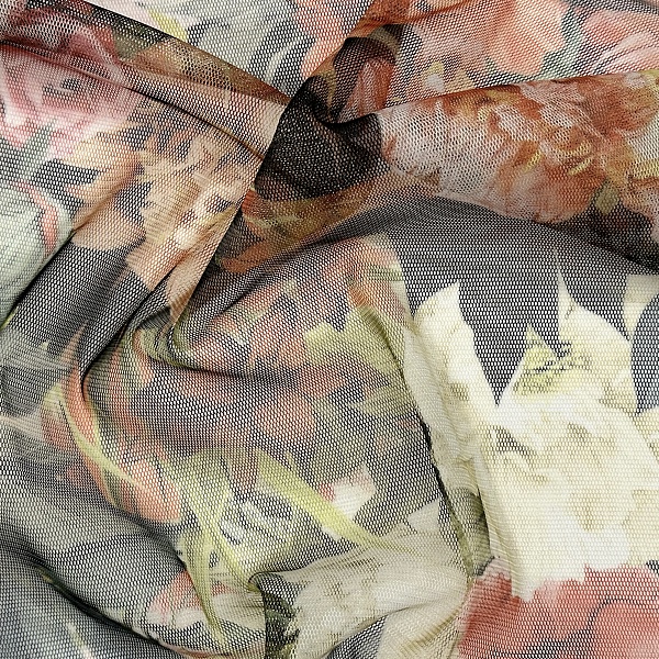 Полиэстер плательный, цвет - Мультиколор