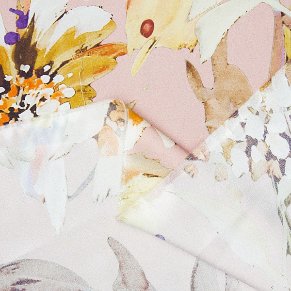 Шёлк плательный, цвет - Розовый