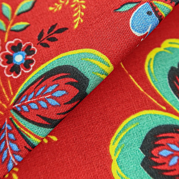 Перкаль плательный, цвет - Красный