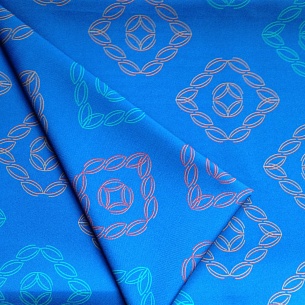 Полиэстер, цвет - Синий