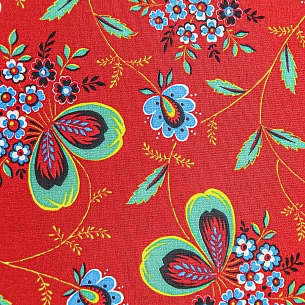 Перкаль плательный, цвет - Красный