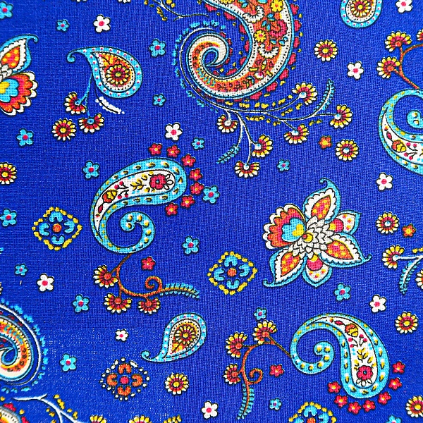 Ситец плательный, цвет - Синий