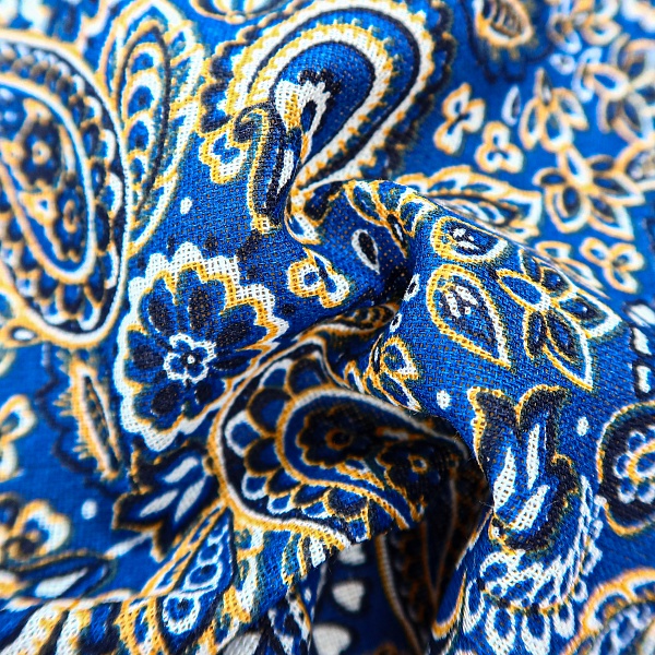 Ситец плательный, цвет - Синий