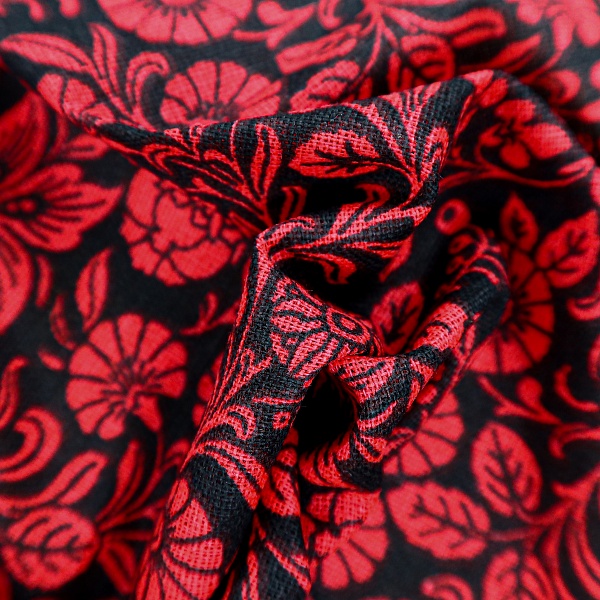 Ситец плательный, цвет - Красный