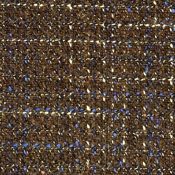 Тонкий костюмный твид (рогожка шерстяная), цвет - Коричневый