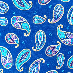 Ситец плательный, цвет - Синий