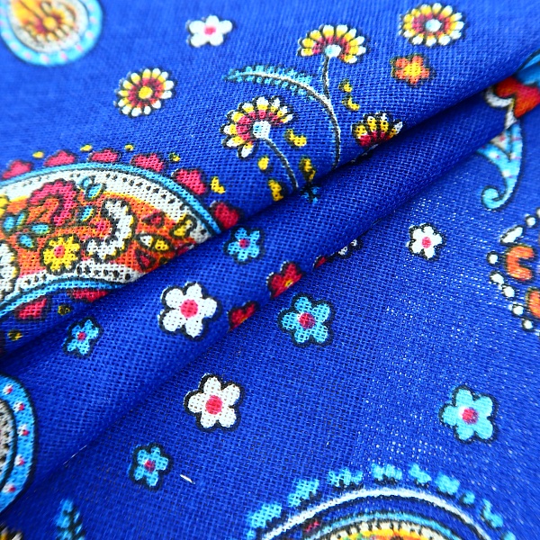 Ситец плательный, цвет - Синий