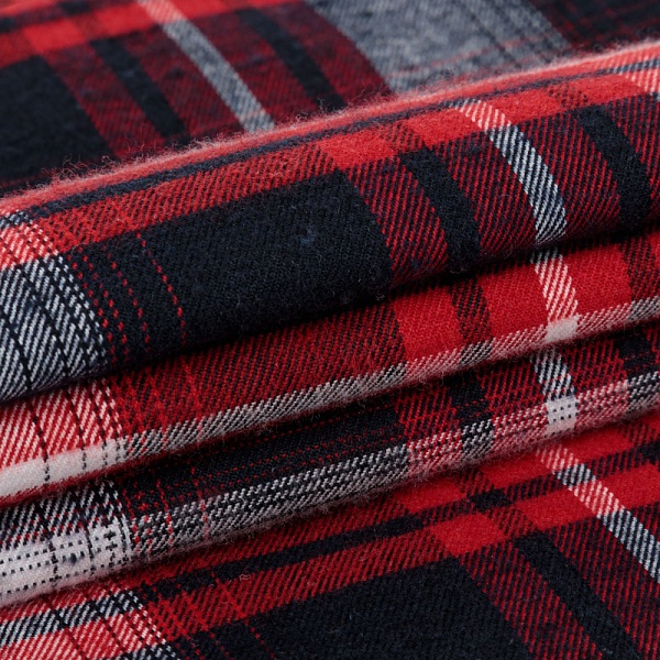 Фланель с хлопком в клетку, цвет - в ассортименте